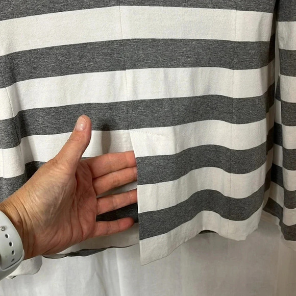 SMART SET Jersey Striped Lined Blazer, Size M - Picture 6 of 10